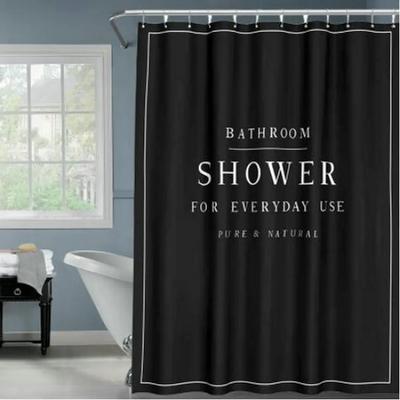 Simple Letter Black White Shower Curtains Design Bathroom Curtain Nordic Home Decor Bath Screen Bathroom Accessories