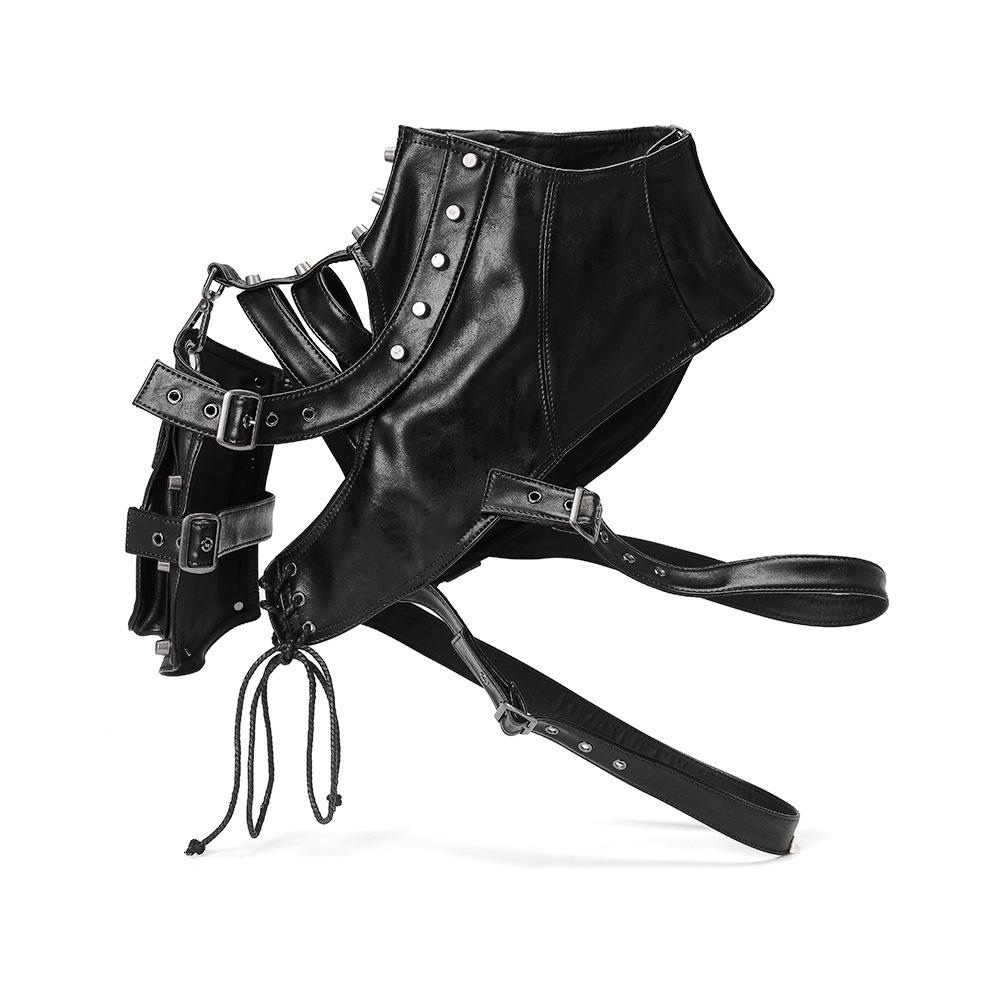 2024 Women's European & American Punk PU Leather Shoulder Bag - Halloween Stage Performance Armor Accessory