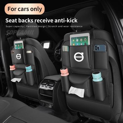 Für XC40 XC60 XC70 XC90 C30 S40 S60 S80 S90 V40 V60 V70 V90 Auto-Rücksitz-Aufbewahrungstasche mit mehreren Taschen Sitzrückseite Anti-Kratz-Schutz