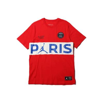 X Psg Short Sleeve T-Shirt Men Tops Red BQ8390-657