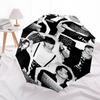 1PC BTS Automatic Open/Close, 8-Rib Durable Frame Compact Travel Umbrella for Men & Women S1222038