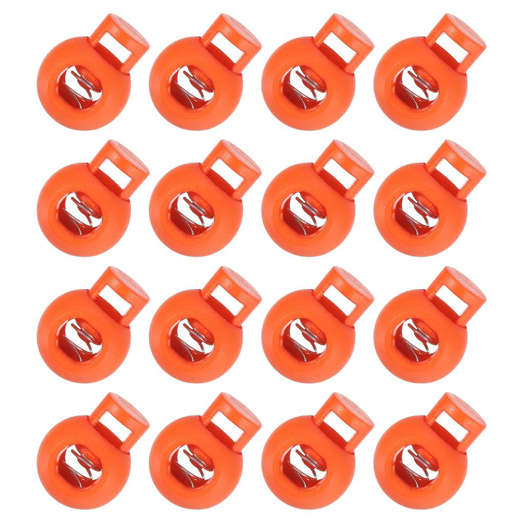 50pcs Plastic Cord Locks Spring Slider Toggles Clip End Stopper Fastener Round Ball Shape for Drawstrings Paracord Shoelace 8mm