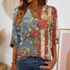 Womens Spring Tops V Neck Butterfly Print Summer Shirts for Women Casual Loose Fit Womens Summer Shirts 2026 Style