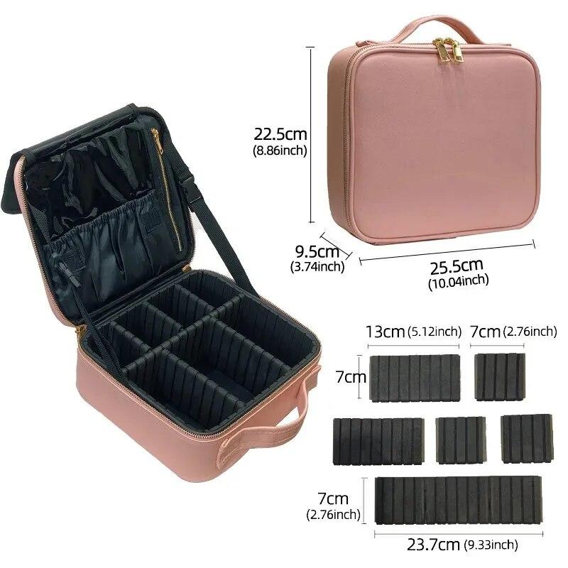 New PU Leather Cosmetic Bag Multi-Functional Portable Travel Storage Makeup Case For Women