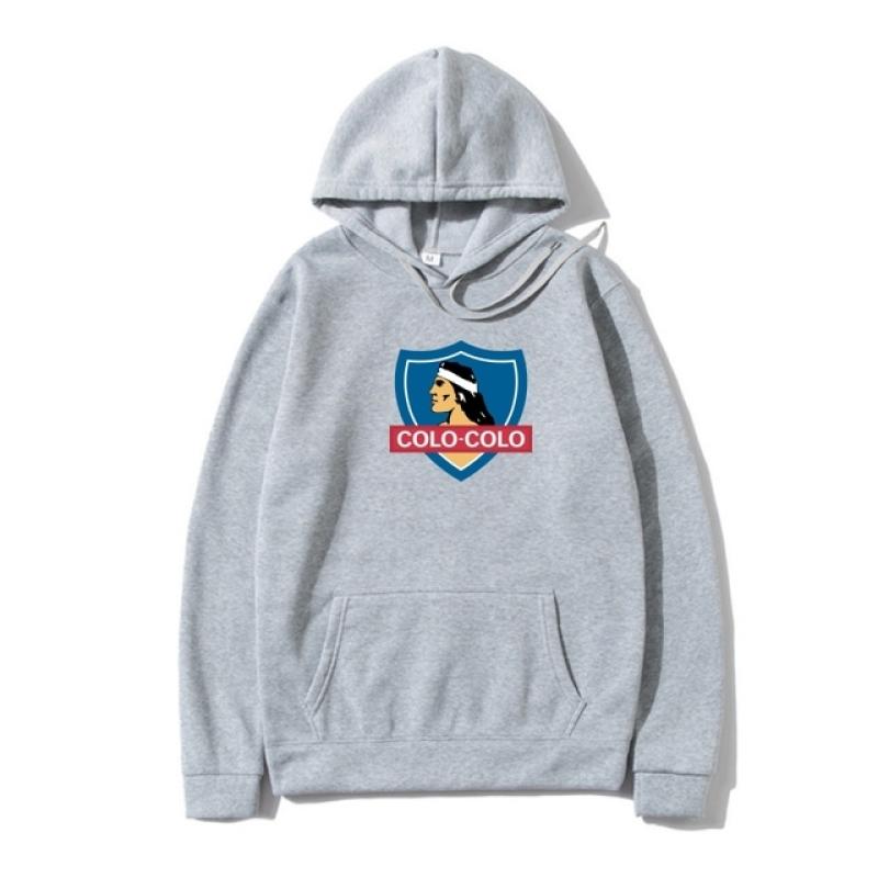 Hoody Herren Colo Colo Chile Oberbekleidung Sommer Mode Oberbekleidung Camiseta Fußball Futbol Fußball Blanco Y Negro
