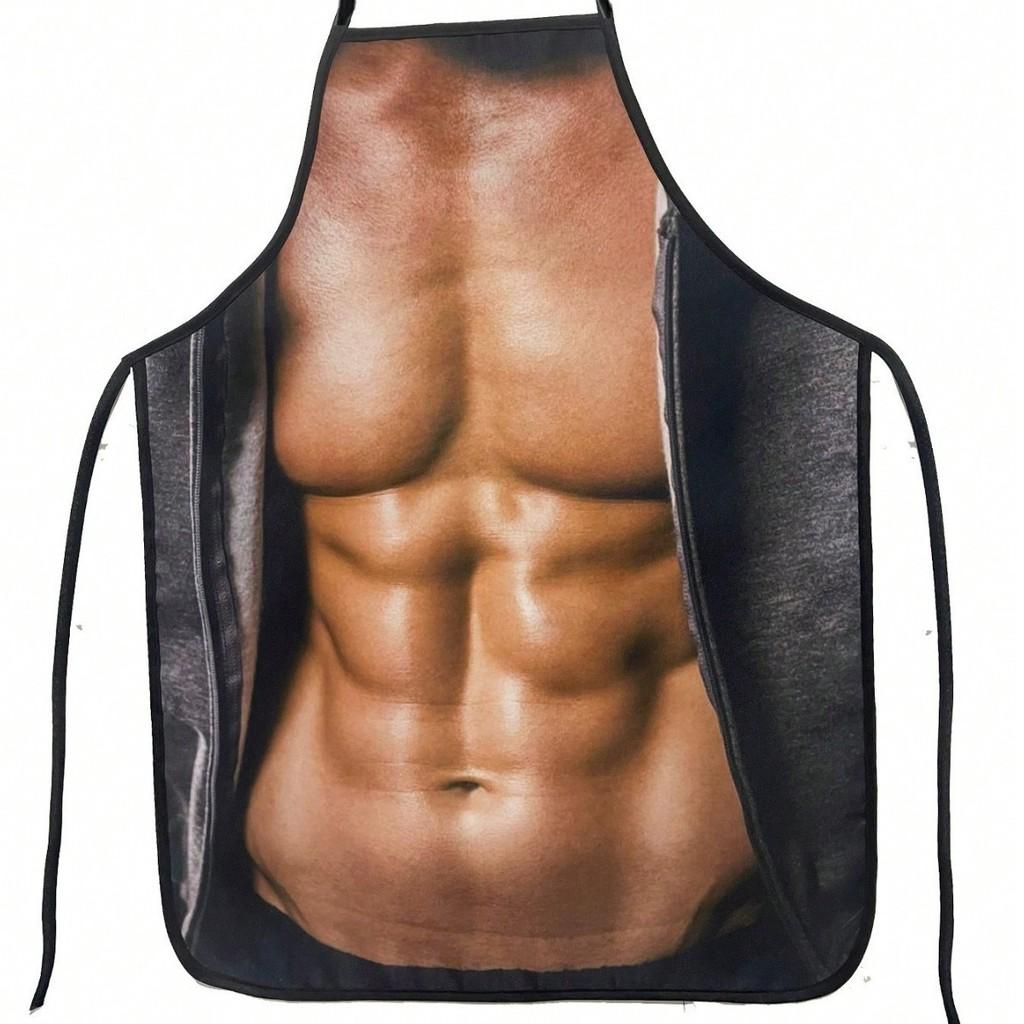 Creative Funny Character Print Waterproof Apron For Kitchen Cooking Home Use