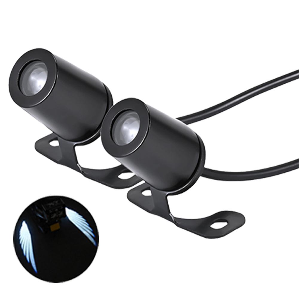 2Pcs Motorcycle Led Light Waterproof Angel Wings LED Tail Lights Super Bright Motorcycle Spotlight Decorative Lamp Accessories