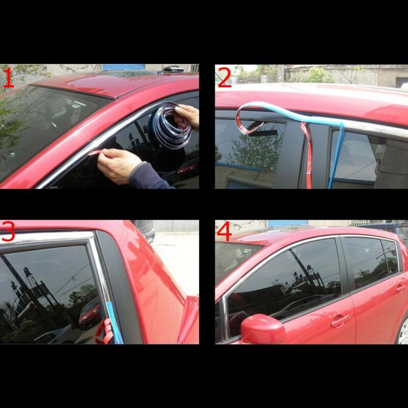 100" Car Bumper Door Edge Lip Guard Chrome Decor Protector Moulding Trim Strip