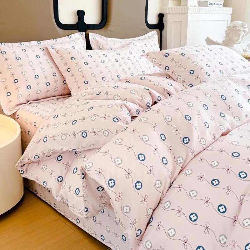 

Ретро Растение Цветочный Пододеяльник 3шт Декор Спальни для Девочек Двусторонние Чехлы для Одеяла с Цветами Мягкое Постельное Белье Квин с Наволочкой Single 150x200cm