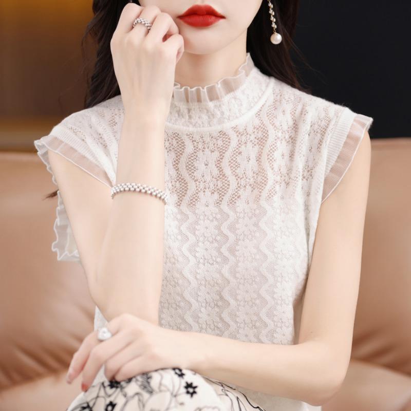 White Tank Tops Women 2025 Summer Sleeveless O-Neck Black Knitted Tank Tops Camis Women Tops JJ288