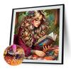 Reading Girl 5D DIY Full Square Drill Diamond Art Kit for Adults Beginners Home Decor Diamonds Paintings Gem Art 17.72x17.72in