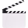 Andoer 30 * 24cm/ 12 * 9in Acrylic Film Clapboard Movie Directors Clapper Board Slate Cut Action Scene Blank Clap Board Dry Erase with White & Black