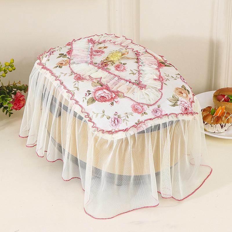 Lace Dustproof Cover Polyester Air Fryer Dust Cover Electric Rice Pot Cover Oilproof Kitchen Pressure Cooker Protector Cover New