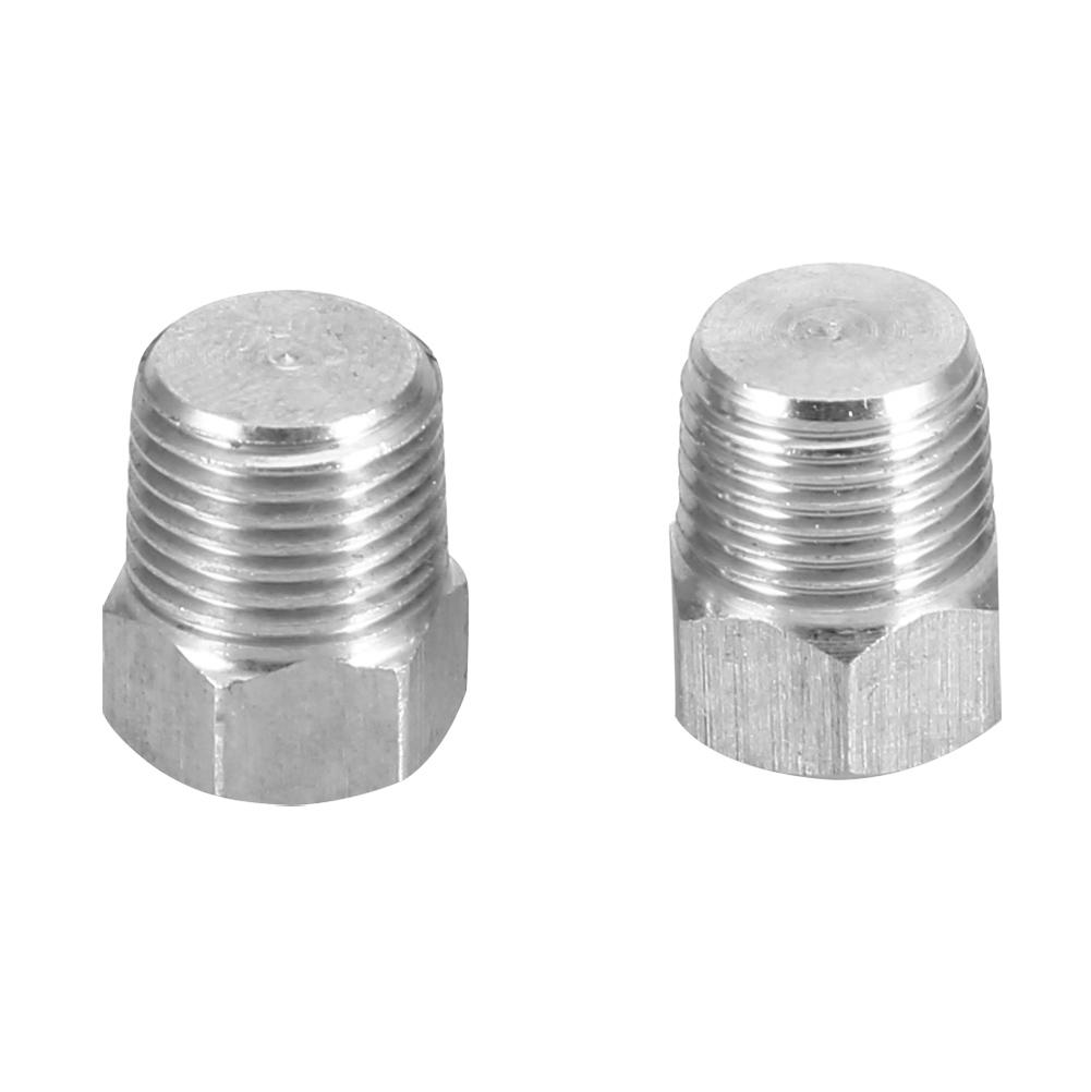 Male Thread Stainless Steel Pipe Countersunk Plug Hex Head Socket Pipe Fittings(PT1 8 2PCS)