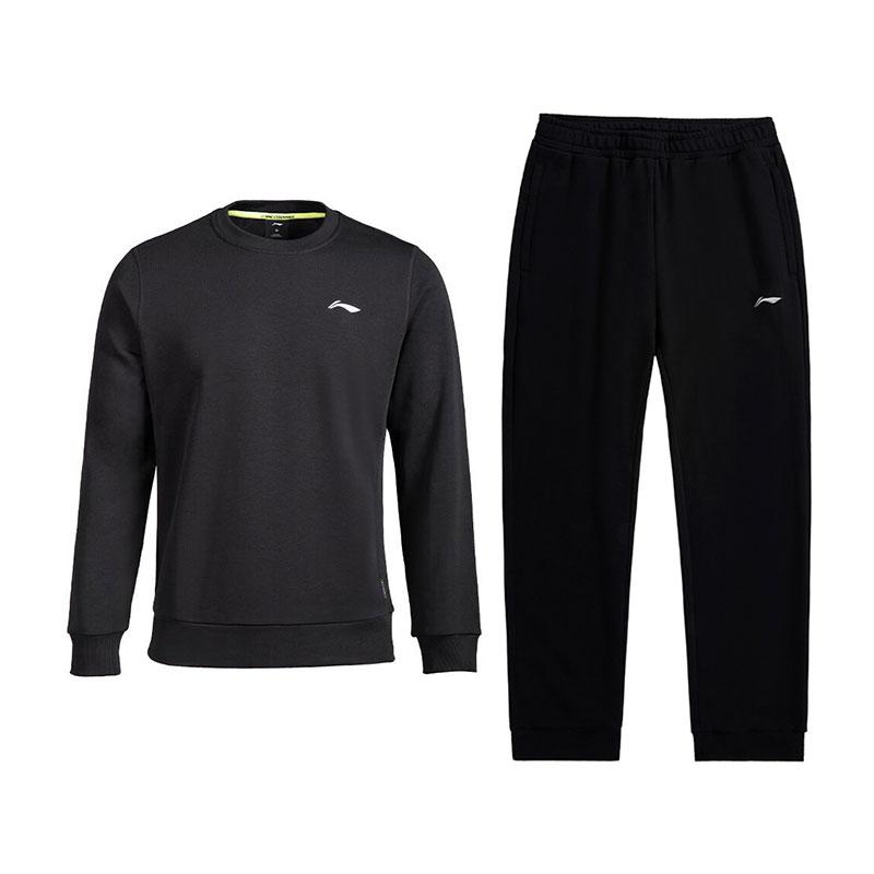 

Модный круглый вырез с длинным рукавом Li Ning Удобные простые длинные брюки Повседневный спортивный костюм Мужской костюм E55-2+E31-1 L