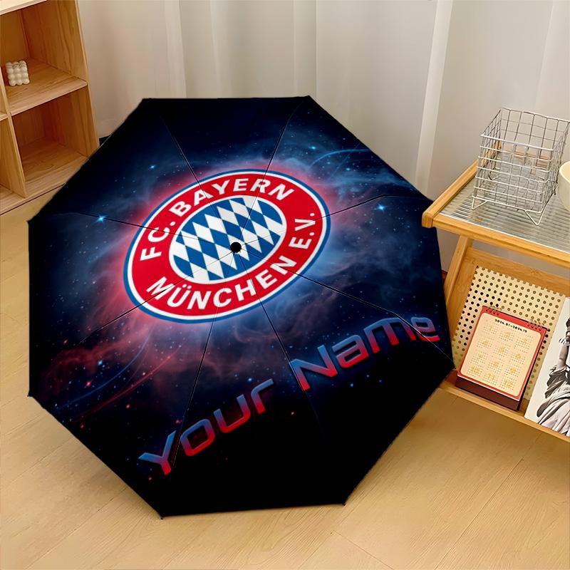 Bayern Munich Automatic 3‑Fold Umbrella 8‑Rib Windproof Folding Umbrella Sun Rain Protection For Outdoor Travel Daily Use