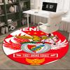 1 Stück runder Teppich Ben-fica Fußballclub Bedruckter Runder Teppich, Teppich für Home Office, Runder Stuhlteppich, Dekorativer Teppich Fan Geschenke Weihnachtsgeschenk