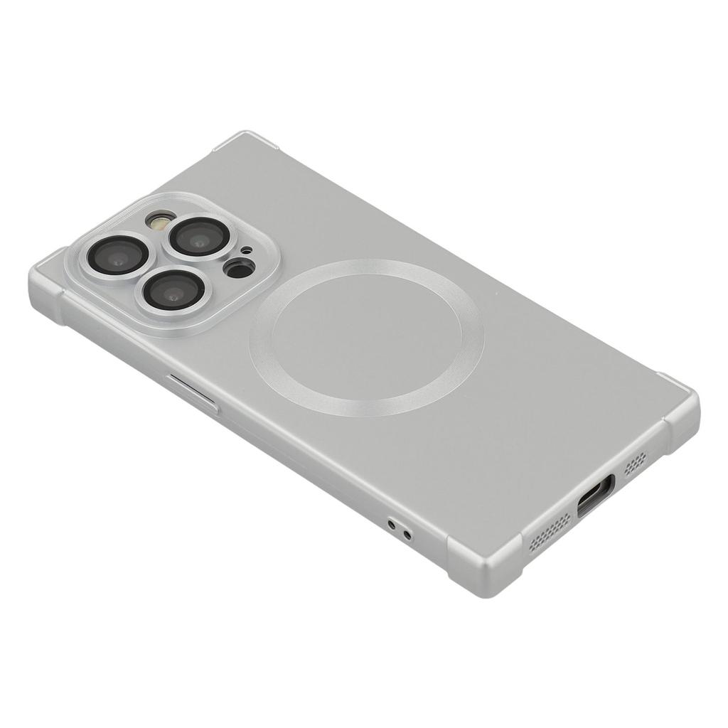 For iPhone 14 Pro Max Case Compatible with MagSafe Straight Edge TPU Phone Cover with Camera Lens Protector