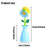 Soap Dispenser Sink Automatic Sponge Kitchen Bathroom Flower Shaped Cleaning Brush Pot Washing Tool with Handle Home Decoration