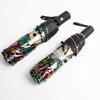 Colorful Transparent Automatic Folding Umbrella with Eight Ribs - High-End Feel and Portable Design