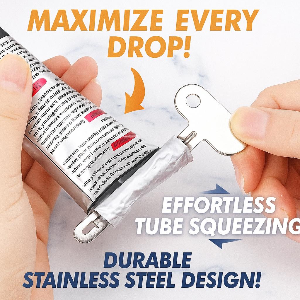 Stainless Steel Rotating Toothpaste and Tube Squeezer for Maximizing Product Usage