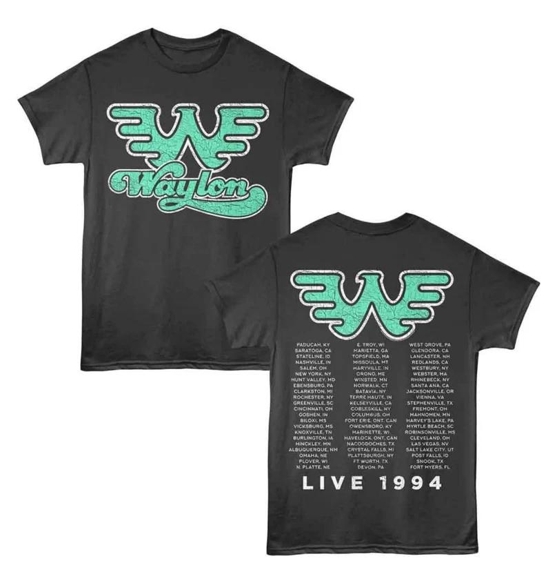 Waylon Jennings Live 1994 Smoke T-Shirt 4XL