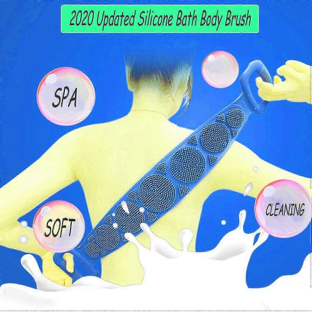 Silicone Back Scrubber for Shower, Body Brush For Bathing for Back Cleansing and Exfoliating, Back Massage and All Body To Remove Ash and Mud