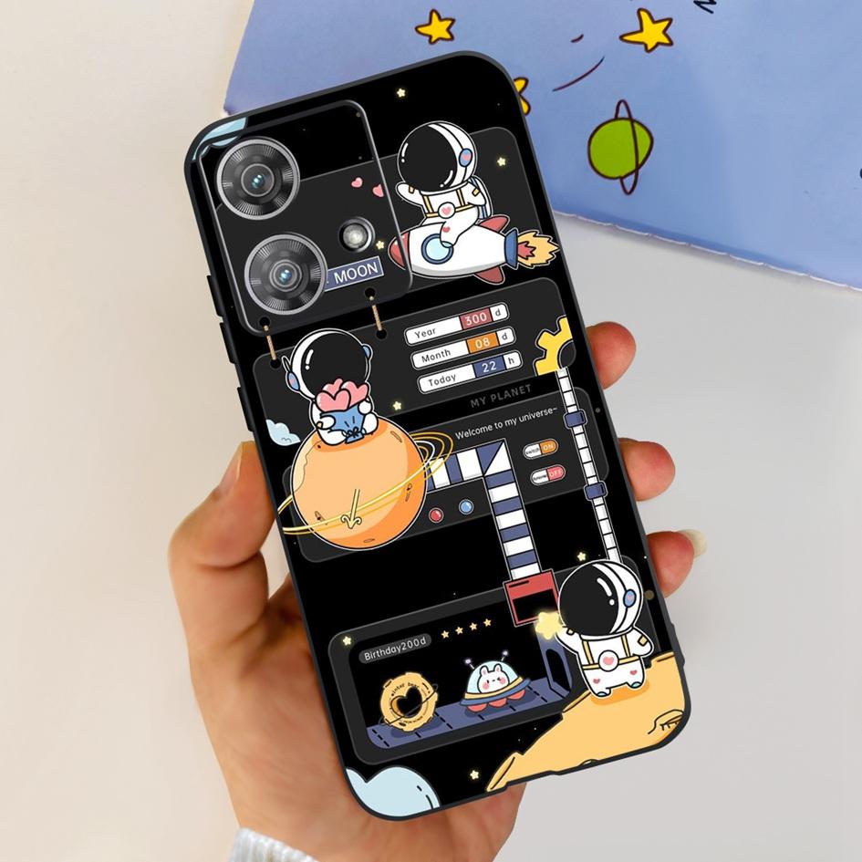 For Motorola Edge 40 Case Moto Edge 40 Neo 5G 2023 Cover Stylish Pattern Soft Slim Black Fundas For Moto Edge40 Edge40Neo Bumper