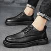 Men Shoes Men Business Casual Leather Shoes Men Fashion Breathable Shoes British Casual Lace Up Single Leather Shoes