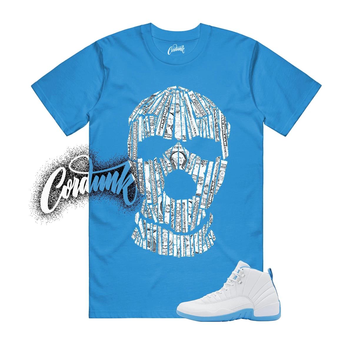 12 Melo White University Blue Emoji T Shirt Match Match MONEY SKI 140
