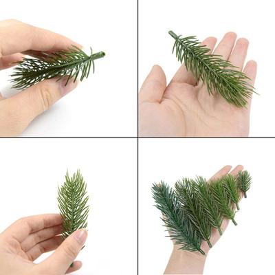 20Pcs Fake Pine Needle Realistic No Watering Artificial Pine Leaves DIY Flowers Arrangement Simulation Pine Branch Wedding Party Decor