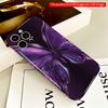 2DFlat Purple Butterfly Glow Phone Case All inclusive film hard iPhone case, compatible with iPhone 18 Pro Max 17 16 15 14 13 12 11
