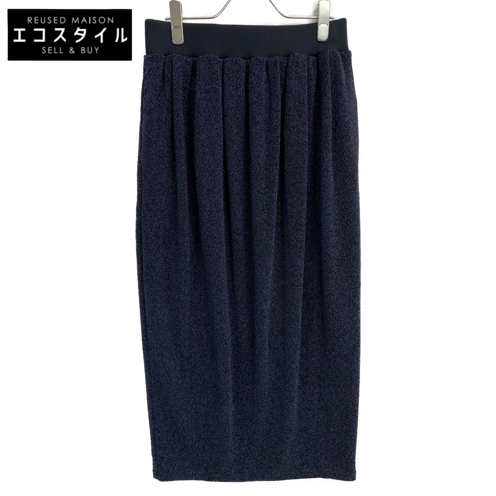 

ADORE 24 Year Old 531-5120109 Navy Shiny Knit Jacquard Skirt skirt 38 NavyUsed