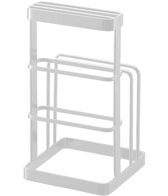 Yamazaki Jitsugyo Cutting Board Knife Stand Tower W12 X D12 X White 6775 (Yamazaki) & H21.5cm