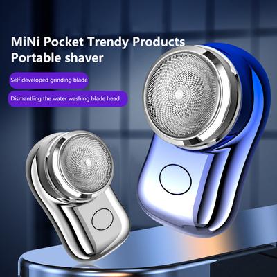 1Pc Mini Shaver For Men Travel Pocket Size Electric Shaving Washable Rechargeable Cordless Trimmer Knives Face Beard Razor