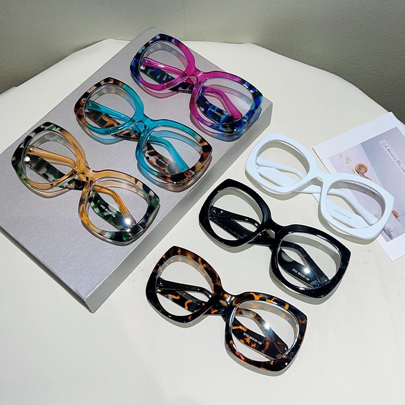Irregular Rim Glasses Women Fashion Patchwork Blue Light Blocking Optical Frames New Trendy Stylish Brand Design Eyewear