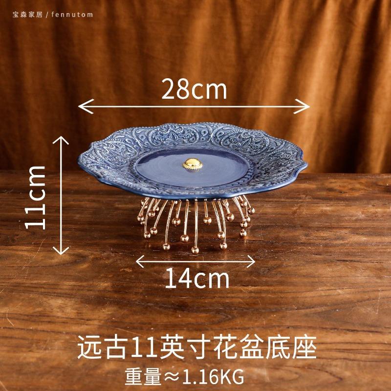 Ceramic High Footed Cake Tray Dessert Plate Cake Stand Display Stand Fruit Plate Dim Sum Dish Snack Bowl Bread Plates