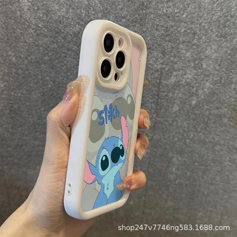 Stitch & Angel Paar Cartoon Handyhülle für iPhone 15 Pro Max, 13/14, XR, 12