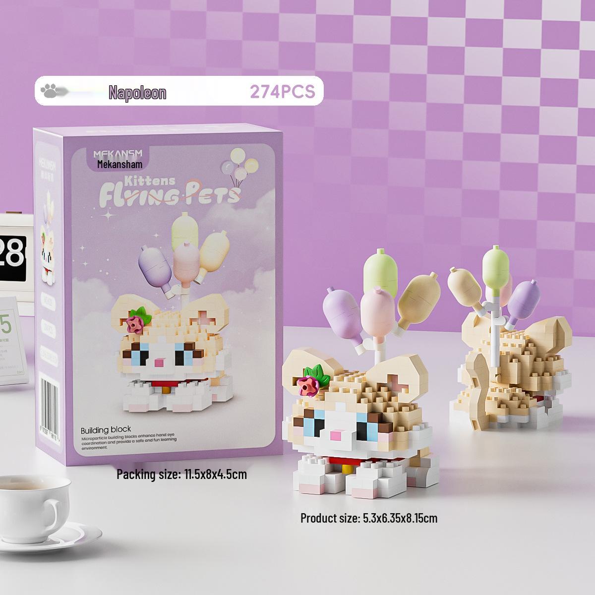 

Милый питомец собака и котенок микро-блоки образовательный набор игрушек, совместимый с Lego