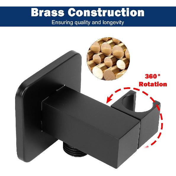 NearMoon Brass HandHeld Shower Head, Luxury High Pressure Shower Kit with Wall Connector and Hose Set, for Bathroom Showering System Contemporary