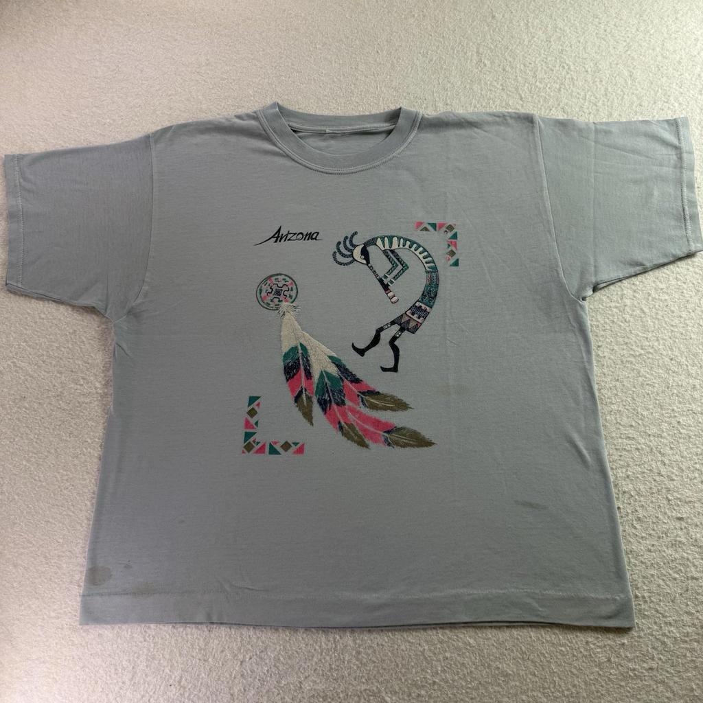 VINTAGE Arizona Kokopelli T-Shirt Mens Size L Single Stitch Hem Distressed