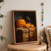 Digital Halloween Pumpkin Crow Oil Painting Art Coloring Painting Handmade Diy Home Decoration Painting