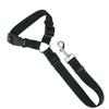 Nylon Two-in-one Dog Car Seat Belt Adjustable Dog Harness Collar Pet Accessories Dog Lead Leash Backseat Safety Belt Solid Color