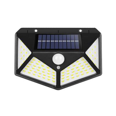 OEMG פנס סולארי חיצוני 100 LED גלאי תנועה 1 יחידות תאורה עמידה למים ללא חוטים לגינה תאורת אבטחה שחור