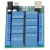8 Channel Relay Module DC12V UART Serial Port Switch PLC Motor LED Computer Remote Control Multi Function USB Controller