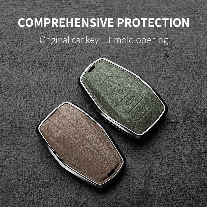 For Geely Car Key Case Cover  Coolray X6 X7 Geometry C Emgrand Global Kulrey Hawk Gx7 Okavango Nl3 Metal And Leather