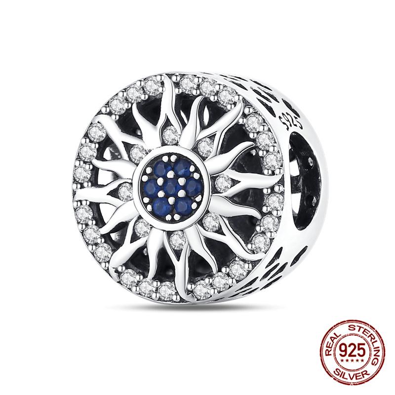 Original 100% Copper Blue Zircon Devil Eye Series Charms Fitoriginal Bracelet Diy Jewelry Making Women Gift