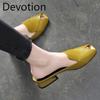 Low-heeled Fish-mouth Style Women's Shoes, New Arrivals, Large Size, Sandals, Slippers Devotion