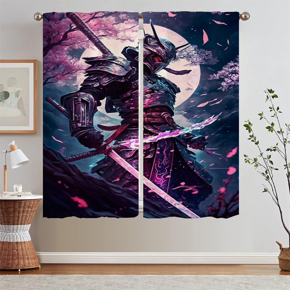 Japanese Samurai Cheap Things With Free Shipping for Home Interior Curtains for Living Room Blind Cover Curtain Tiebacks Blinds