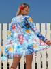 Women's Boyleg Three-Piece Swimsuit with Cardigan and Bow